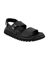 Karl Lagerfeld Paris Men's Tumbled Leather Fisherman Sandal