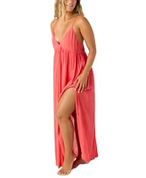 O'Neill Women's Saltwater Solids Mel V-Neck Maxi Dress