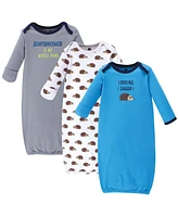 Hudson Baby Baby Boys Hudson Cotton Gowns, Hedgehog, Preemie/Newborn