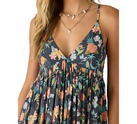 O'Neill Juniors' Printed Crinkle Mini Dress Cover-Up
