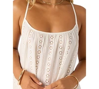 O'Neill Juniors' Cotton Eyelet Mini Dress Cover-Up
