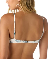 O'Neill Juniors' Printed Knot-Front Bikini Top