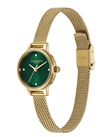 Olivia Burton Women's Mini Classic Gold Tone Stainless Steel Mesh Bracelet Watch, 23mm