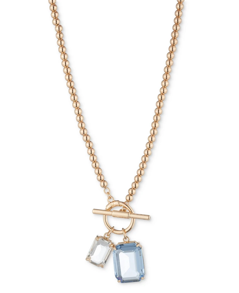 Lauren Ralph Lauren Gold-Tone Mixed Stone 16" Pendant Necklace