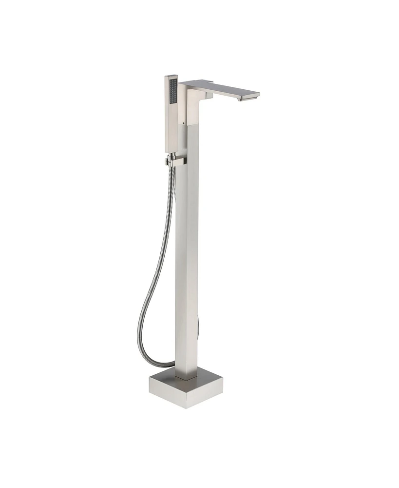 Modern Freestanding Bathtub Faucet with Hand Shower - Anti-Scald, Durable, and Easy to Install