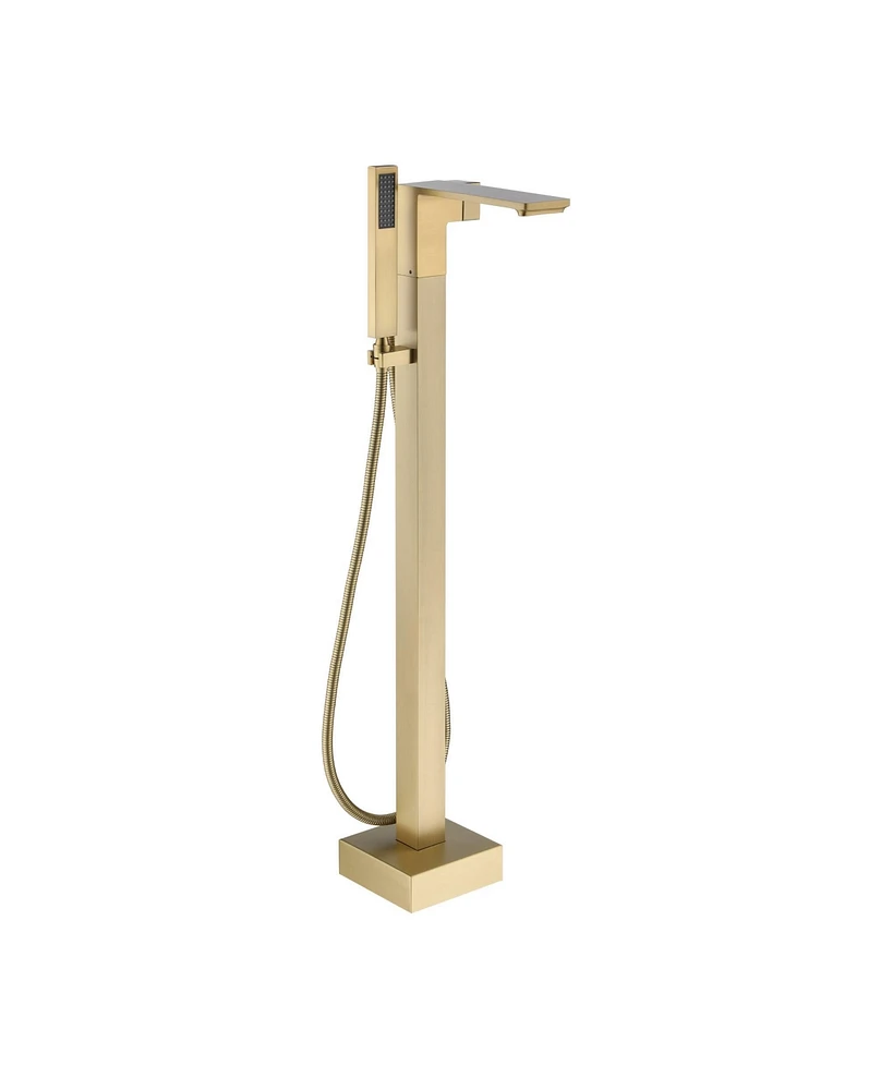 Modern Freestanding Bathtub Faucet with Hand Shower - Anti-Scald, Durable, and Easy to Install