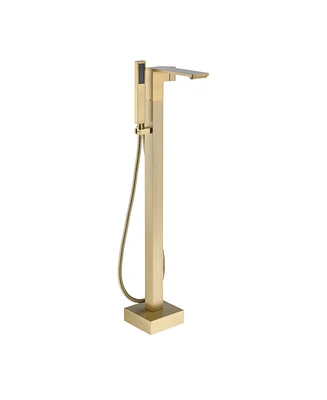 Modern Freestanding Bathtub Faucet with Hand Shower - Anti-Scald, Durable, and Easy to Install