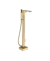 Modern Freestanding Bathtub Faucet with Hand Shower - Anti-Scald, Durable, and Easy to Install
