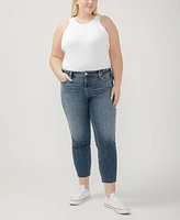 Silver Jeans Co. Plus Elyse Mid Rise Comfort Fit Ankle Straight