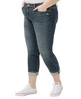 Silver Jeans Co. Plus Suki Mid Rise Curvy Fit Straight Crop