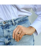 Adornia Fine Black Onyx Kite Ring 14k gold vermeil
