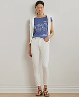 Lauren Ralph Women's Cotton-Blend Jersey Graphic Tee