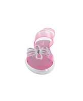 Bebe Little Girls Sparkly Summer with Rhinestone and Bow Sandals