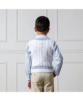 Hope & Henry Boys Long Sleeve Seersucker Button Down Shirt