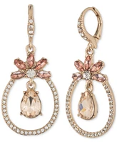 Givenchy Gold-Tone Mixed Crystal Orbital Drop Earrings