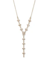 Givenchy Gold-Tone Cubic Zirconia Lariat Necklace, 16" + 3" extender