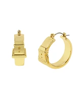 Steve Madden Belt Buckle Hoop Earrings