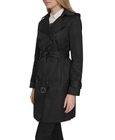 Cole Haan Signature Women's 36 1/2” D/B Trench Coat With Removable Hood