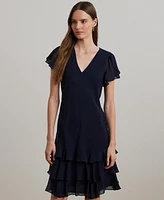 Lauren Ralph Women's Georgette Drop-Waist Dress