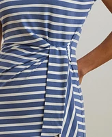 Lauren Ralph Women's Striped Tie-Front Jersey Dress
