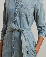 Lauren Ralph Women's Belted Denim Shirtdress