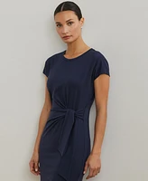 Lauren Ralph Women's Tie-Front Jersey Dress