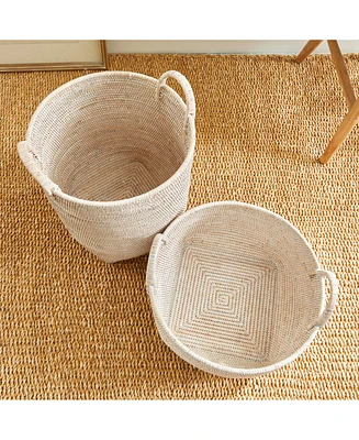 Burma Rattan Orchard Baskets, Set Of 2