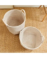 Burma Rattan Orchard Baskets, Set Of 2