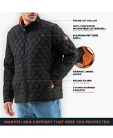 RefrigiWear Big & Tall Lightweight Diamond Quilted Jacket Versatile Fall Jacket, Warm Layered Outerwear
