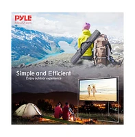 Pyle Outdoor Projector Screen – 100" Portable Viewing Display with Frame Stand, Hd 16:9 Display