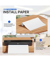 Polono D810 Thermal Printer Paper 8.5 x 11 Inch, Advanced Thermal Printing, Us Letter Size Thermal Paper Compatible with D810, Size 8.5" x 11", 4 Pack