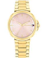 Tommy Hilfiger Women's Quartz Gold-Tone Stainless Steel Bracelet Watch, 34mm