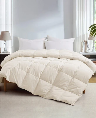Unikome Luxurious Comfort Cotton Goose Down Feather Comforter, Twin