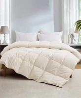 Unikome Luxurious Comfort Cotton Goose Down Feather Comforter, Twin