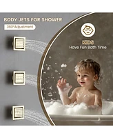 Casainc Ceiling-Mounted Thermostatic Shower System With Body Jets Handheld