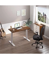Flexispot E7-commercial W Electric Adjustable Standing Desk, Black Walnut Top