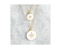 Layered Enamel Charm Necklace