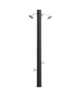 Outsunny 9.2 Gallon Slolar Heated Outdoor Shower with 2 Shower Heads