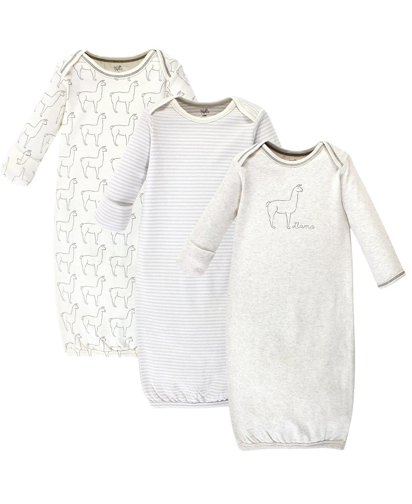 Touched by Nature Organic Cotton Gowns, Llama, Preemie/Newborn