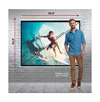 Pyle Universal 72-Inch Roll-Down Manual Projection Screen Matte White (42.5" x 56.6")