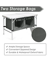 Height Adjustable Folding Camping Table