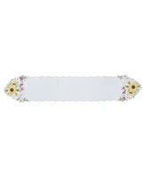 Elrene Sunflower and Daisies Cutwork Table Runner, 13" x 70"