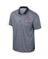 Colosseum Men's Navy Arizona Wildcats Striped Polo Shirt