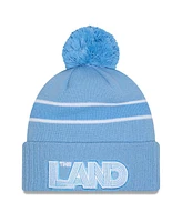 New Era Men's Light Blue Cleveland Cavaliers 2024/25 City Edition Cuffed with Pom Knit Hat