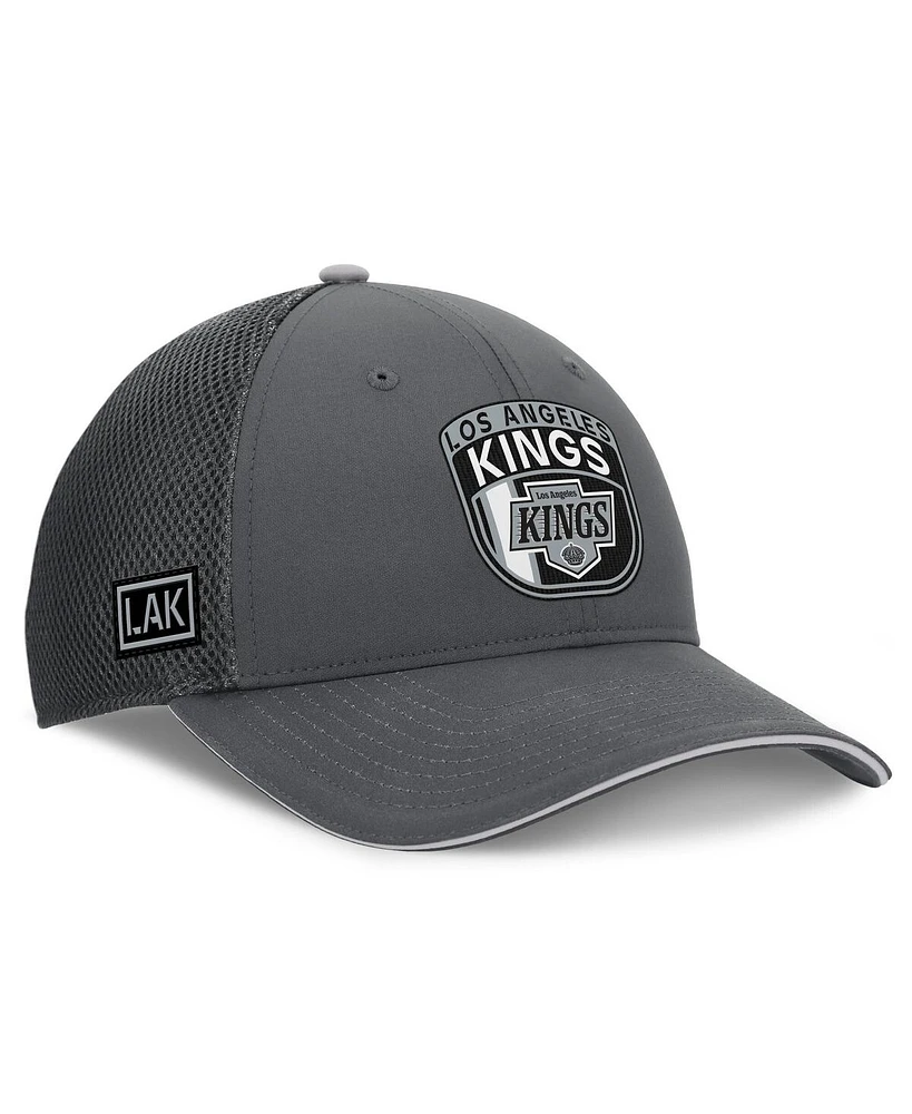 Fanatics Men's Gray Los Angeles Kings Authentic Pro Home Ice Trucker Adjustable Hat