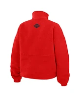 Wear by Erin Andrews Women's Red Detroit Wings Polar Fleece Half-Zip Jacket