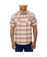 Fanatics Men's Red Cincinnati Reds Plaid Full-Snap Shirt