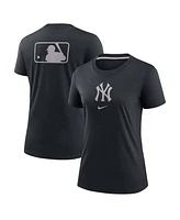 Nike Women's Navy New York Yankees Authentic Collection Early Work Tri-Blend T-Shirt