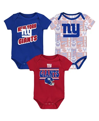 Outerstuff Baby Boys and Girls New York Giants Play Day Bodysuit, Set of 3