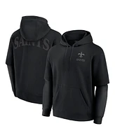 Fanatics Men's and Women's Black New Orleans Saints Sleek Elements Pullover Hoodie